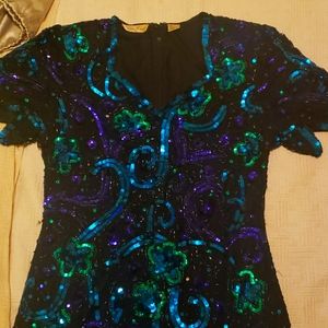Vintage beaded and sequin dress